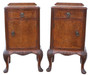 Antique c.1920 Pair of Burr Walnut Bedside Tables – Fine Quality Nightstands Antique c.1920 Pair of Burr Walnut Bedside Tables – Fine Quality Nightstands