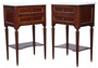 Antique c.1925 Pair of Mahogany & Marble Bedside Tables – Fine Quality Nightstands Antique c.1925 Pair of Mahogany & Marble Bedside Tables – Fine Quality Nightstands