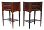 Antique c.1925 Pair of Mahogany & Marble Bedside Tables – Fine Quality Nightstands Antique c.1925 Pair of Mahogany & Marble Bedside Tables – Fine Quality Nightstands