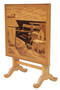 Vintage c.1960 Beech Marquetry Tilt-Top Side Table – Quality Coffee Table
