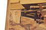 Vintage c.1960 Beech Marquetry Tilt-Top Side Table – Quality Coffee Table