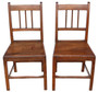 Antique c.1800 Pair of Elm Chairs – Fine Quality Hall, Kitchen, Dining, Bedroom or Desk Seating