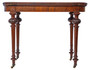 Antique c.1880 Victorian Mahogany & Burr Walnut Card Table – Fine Quality 19th Century