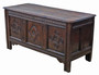 18th Century Large Carved Oak Coffer with Candle Box – Quality Marriage Chest