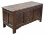 18th Century Large Carved Oak Coffer with Candle Box – Quality Marriage Chest