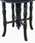 Antique 19th Century Ebonised Mahogany Revolving Adjustable Piano Stool – Fine Quality