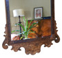 Antique c.1910 Georgian Revival Burr Walnut Fret-Cut Overmantle / Wall Mirror – Fine Quality