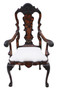 Antique 18th Century Dutch Marquetry Elbow Arm Chair- Very Fine Quality