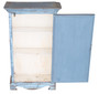 Antique c.1900 Distressed Blue Painted Cabinet Mirror – Early 20th Century Cupboard/ Shelving 