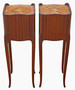 Vintage Retro French Pair of Marquetry / Parquetry Bedside Tables – Mid-20th Century Nightstands