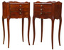 Vintage Retro Pair of Walnut and Chestnut Bedside Tables – Warm Colour, Quality Construction