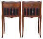 c.1930 Early 20th Century French Pair of Parquetry Bedside Tables / Nightstands – Multicoloured Book Facades, Fine Quality