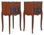 c.1930 Early 20th Century French Pair of Parquetry Bedside Tables / Nightstands – Multicoloured Book Facades, Fine Quality