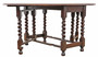 Antique c.1920 Oak Barley Twist Gateleg Drop-Leaf Dining Table – Large, Fine Quality