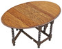 Antique c.1920 Oak Barley Twist Gateleg Drop-Leaf Dining Table – Large, Fine Quality
