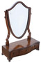 Antique 19th Century Serpentine Shield-Shaped Mahogany Dressing Table Mirror – Fine Quality