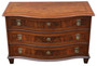 Antique Large 18th Century Continental Oak and Walnut Serpentine Crossbanded Commode / Chest of Drawers – Fine Quality