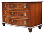 Antique Large 18th Century Continental Oak and Walnut Serpentine Crossbanded Commode / Chest of Drawers – Fine Quality