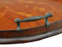 Antique 19th Century Fine Quality Inlaid Mahogany Kidney-Shaped Serving Tray