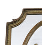 
Antique c.1900 Gilt Cushion Overmantle Wall Mirror with Bevel Edge Glass