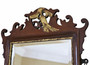 Antique c.1900 Georgian Revival Overmantle Wall Mirror – Fret-Cut Gilt & Mahogany, Bevel-Edged Glass