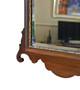 Antique c.1900 Georgian Revival Overmantle Wall Mirror – Fret-Cut Gilt & Mahogany, Bevel-Edged Glass