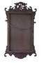 Antique c.1900 Georgian Revival Overmantle Wall Mirror – Fret-Cut Gilt & Mahogany, Bevel-Edged Glass