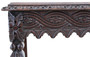 Antique 19th Century Victorian Heavily Carved Oak Writing Table 