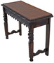 Antique 19th Century Victorian Heavily Carved Oak Side Writing Desk Table 