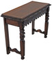 Antique 19th Century Victorian Heavily Carved Oak Side Writing Desk Table 