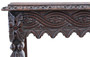 Antique 19th Century Victorian Heavily Carved Oak Side Writing Desk Table 