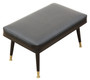 Retro vintage mid-century black vinyl stool – Quality (5096)