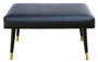 Retro vintage mid-century black vinyl stool – Quality (5096)