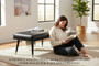 Retro vintage mid-century black vinyl stool – Quality (5096)