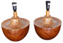 Retro vintage mid-century quality pair of table lamps Circa 1960 (5099)