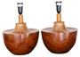 Retro vintage mid-century quality pair of table lamps Circa 1960 (5099)