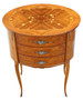 Vintage Retro French Pair of Marquetry Bedside Tables – Mid-20th Century Nightstands (8950)