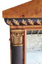 Vintage quality Clasically styled Gilt Yew and ebonised overmantle or wall mirror late-20th Century (8951) 