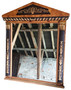 Vintage quality Clasically styled Gilt Yew and ebonised overmantle or wall mirror late-20th Century (8951) 