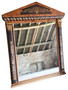Vintage quality Clasically styled Gilt Yew and ebonised overmantle or wall mirror late-20th Century (8951) 