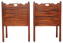 Fine Quality Pair of Antique Georgian Revival Mahogany Bedside Tables / Cupboards Mid-20th CenturyC1960 (8952)
