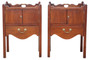 Fine Quality Pair of Antique Georgian Revival Mahogany Bedside Tables / Cupboards Mid-20th CenturyC1960 (8952)