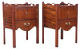 Fine Quality Pair of Antique Georgian Revival Mahogany Bedside Tables / Cupboards Mid-20th CenturyC1960 (8952)