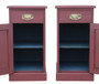 Quality Pair of Antique Preference Red Painted Bedside Tables / Chests /Cupboards C1900 (8953)