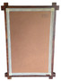 Vintage large quality Chunky Rustically styled Solid Mahogany overmantle or wall mirror late-20th Century (8958)