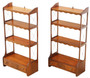 Quality Pair of Vintage Mahogany Bookcases / Display Shelves floor or wall mounting (8962)