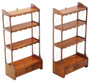 Quality Pair of Vintage Mahogany Bookcases / Display Shelves floor or wall mounting (8962)