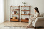 Quality Pair of Vintage Mahogany Bookcases / Display Shelves floor or wall mounting (8962)