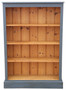 Large Vintage Retro Quality Blue/Grey Painted Adjustable Bookcase Display Shelves (8963)