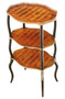 Antique Quality C1900 Inlaid Parquetry and Ebonised Etagere Whatnot Display Shelves Side Table (8964)